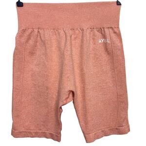 AYBL Motion Seamless Cycling Bike Shorts Peach Marl Pink Size Medium